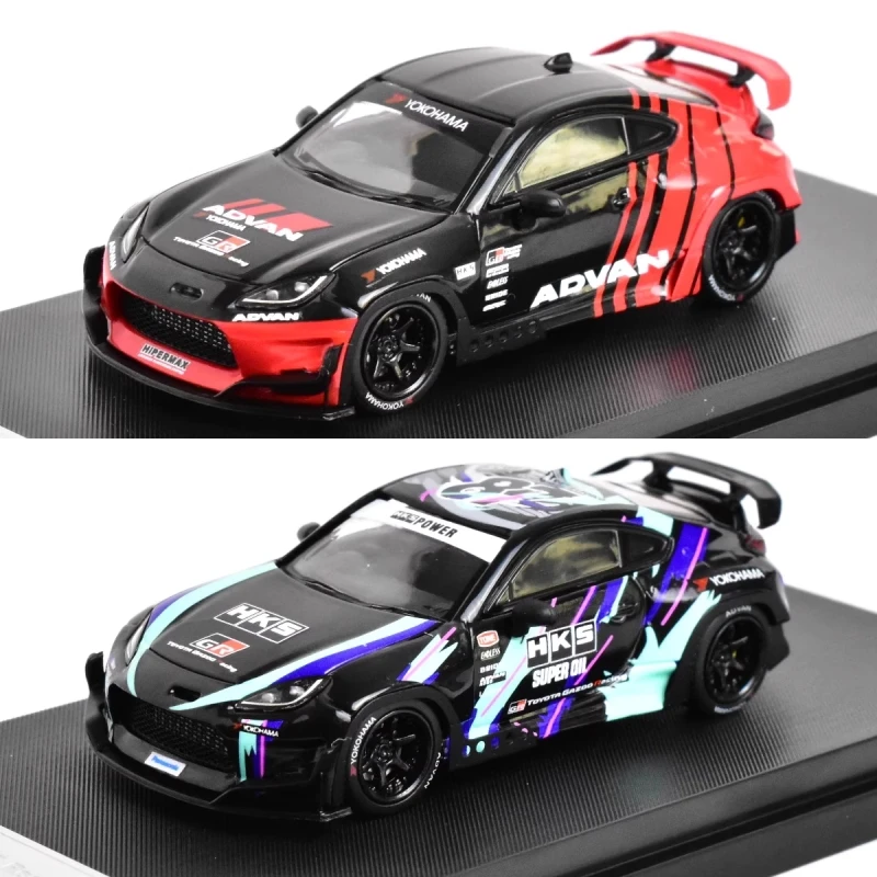 

Fuji 1:64 Pandem Rocket Bunny GR86 Gen2 HKS ADVAN Diecast Model Car