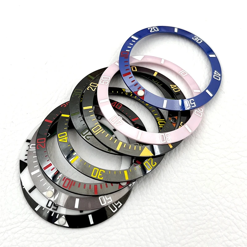 Mod 38มม. BEZEL แหวนแทรกเซรามิกสำหรับ SKX007 SKX009 srpd Sub Watch เคส NH35 NH36การเคลื่อนไหวของนาฬิกาดำน้ำเปลี่ยนชิ้นส่วน