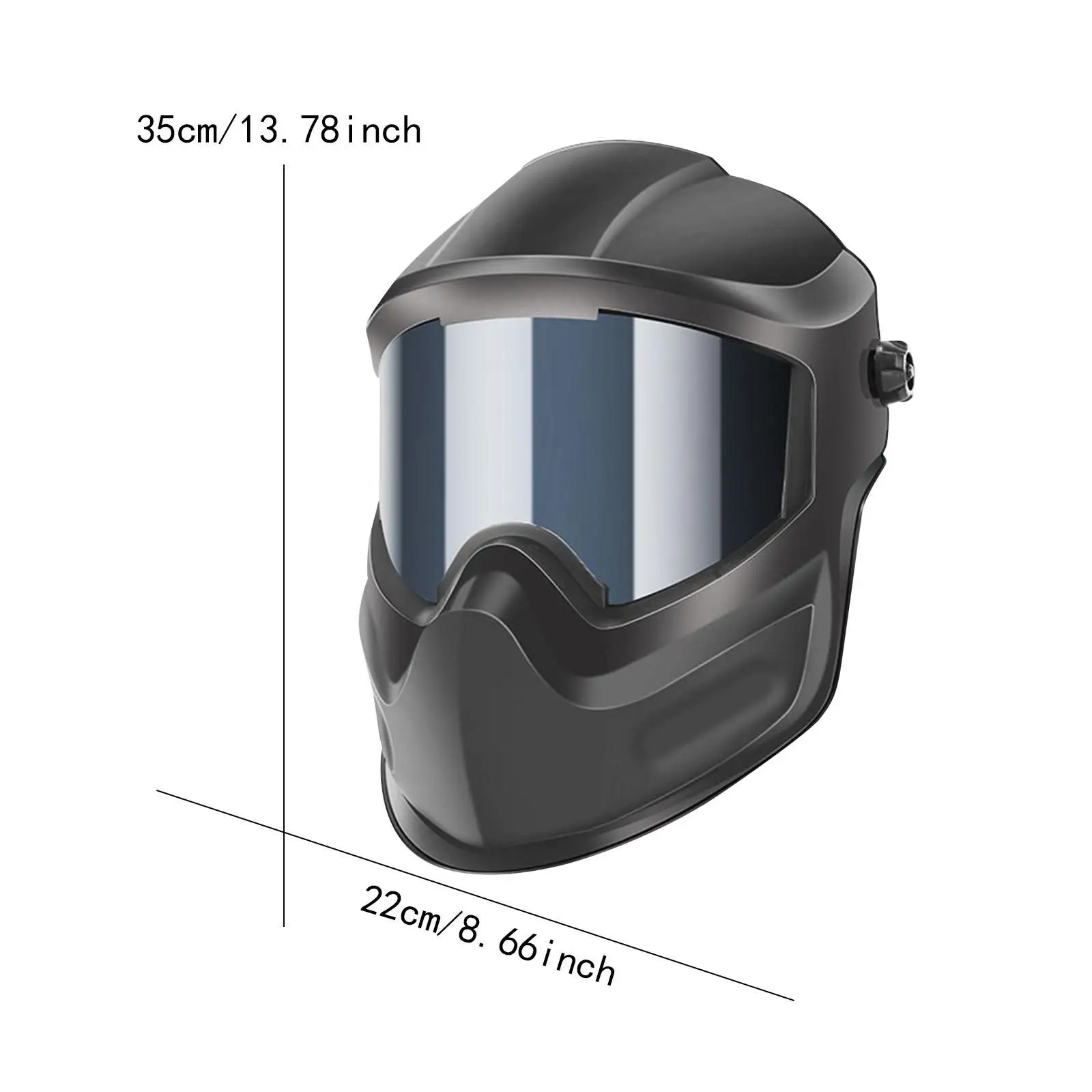 Hamlet de soldadura ajustable resistente a impactos equipo de protección cómodo cara ligera vista grande protección completa