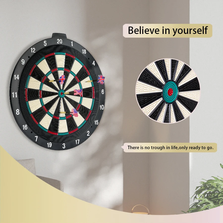 18-Inch Plastic Dart Board with 6 Beautiful Darts for Indoor and Outdoor Gaming Sports Safety Practice