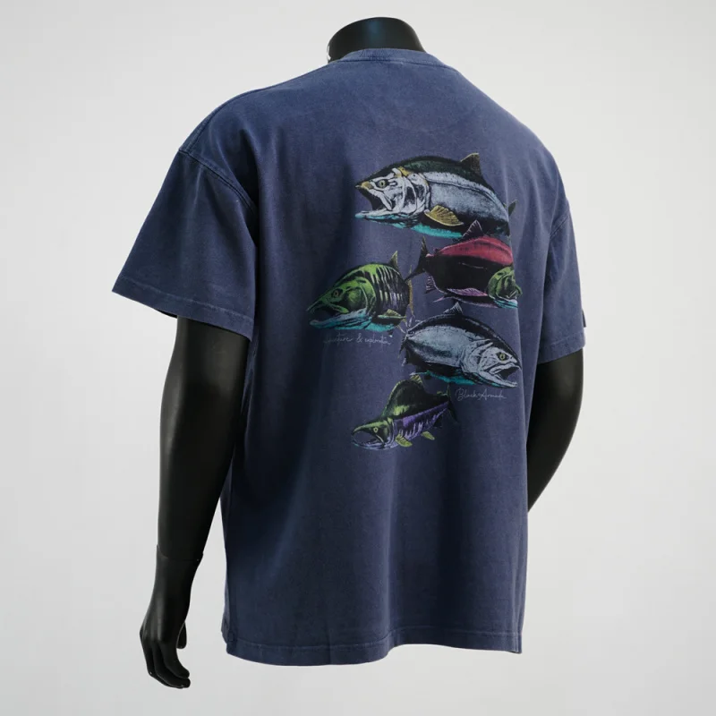 

Retro niche design printed short sleeved T-shirt for men's summer 2025 trend casual loose and personalized tops