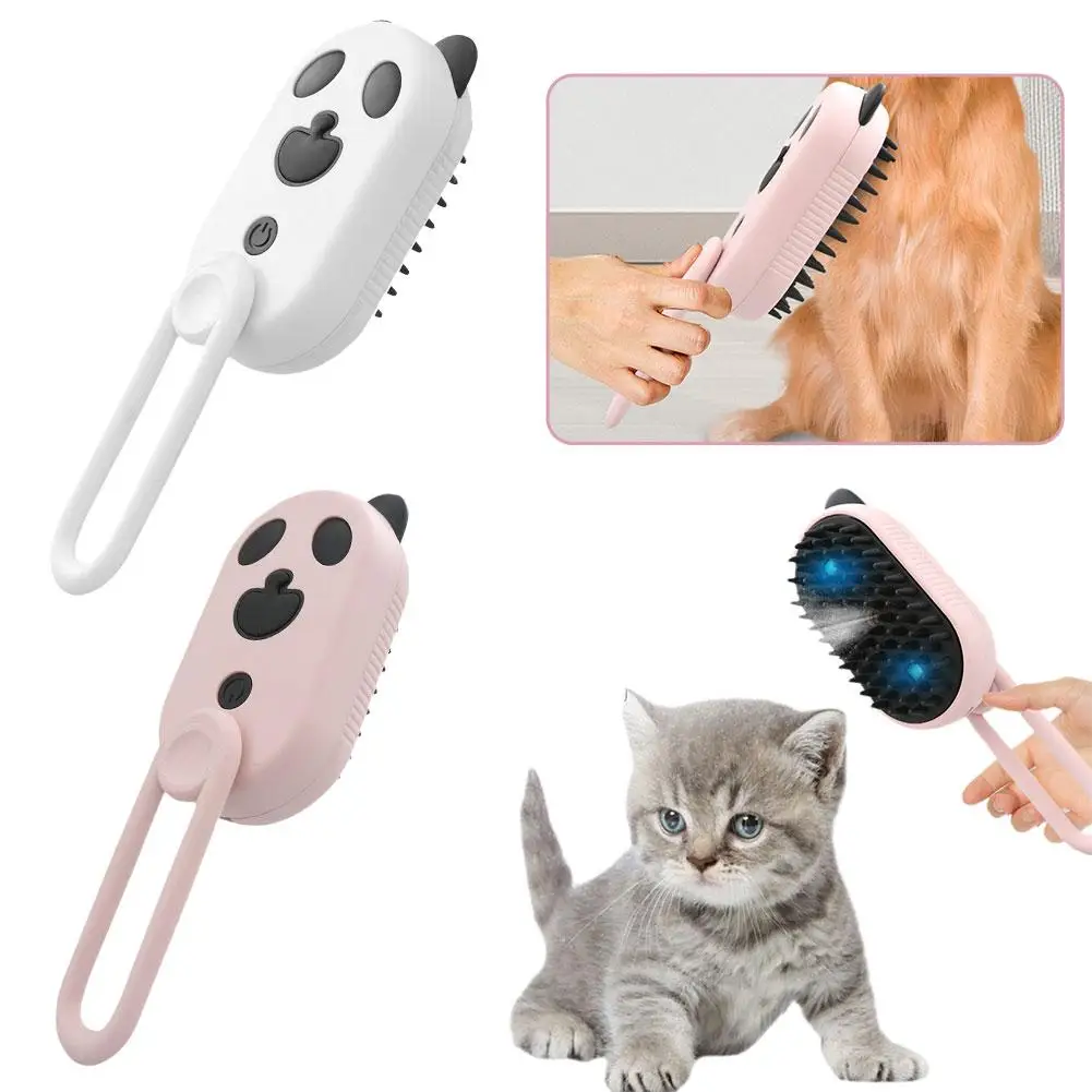 3in1 Cat Steam Brush Steamy Dog Brush Electric Anti-splashing Grooming Spray Steam Comb Brush Comb Hair Removal Pet with Ma Z2P2