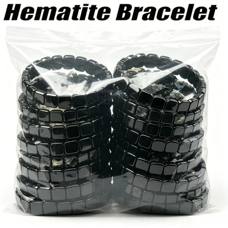 Black Natural Hematite Bracelet for Men Reclaim Jewellery Wr