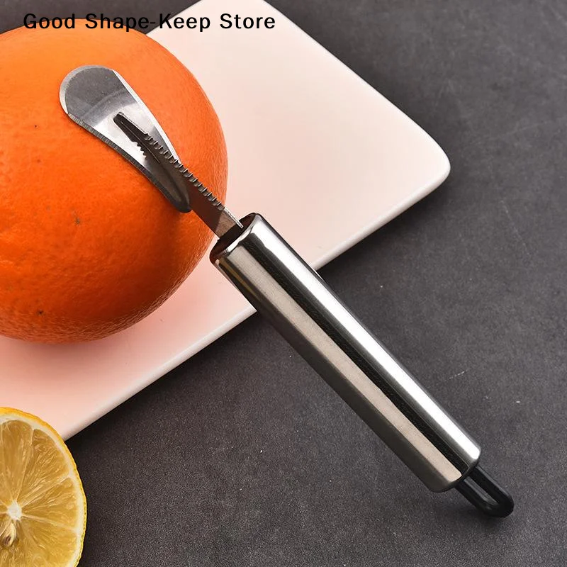 daily1PC Stainless Steel Orange Peeler Citrus Peeler Tool With Comfortable Handle Fruit Slicer Cutter Remover For Kitchen