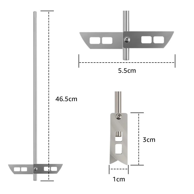 Beer Degassing Stirrer Paddle,Mixer Rod For Wine Making,Home brewing Mixing De-gasser Agitator Tool 46.6cm Stainless Steel