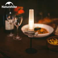 Naturehike Portable Camping Lights Outdoor Indoor Waterproof Tent Candle Lights Adjustable Mode TypeC Charge Lamp Support Stand