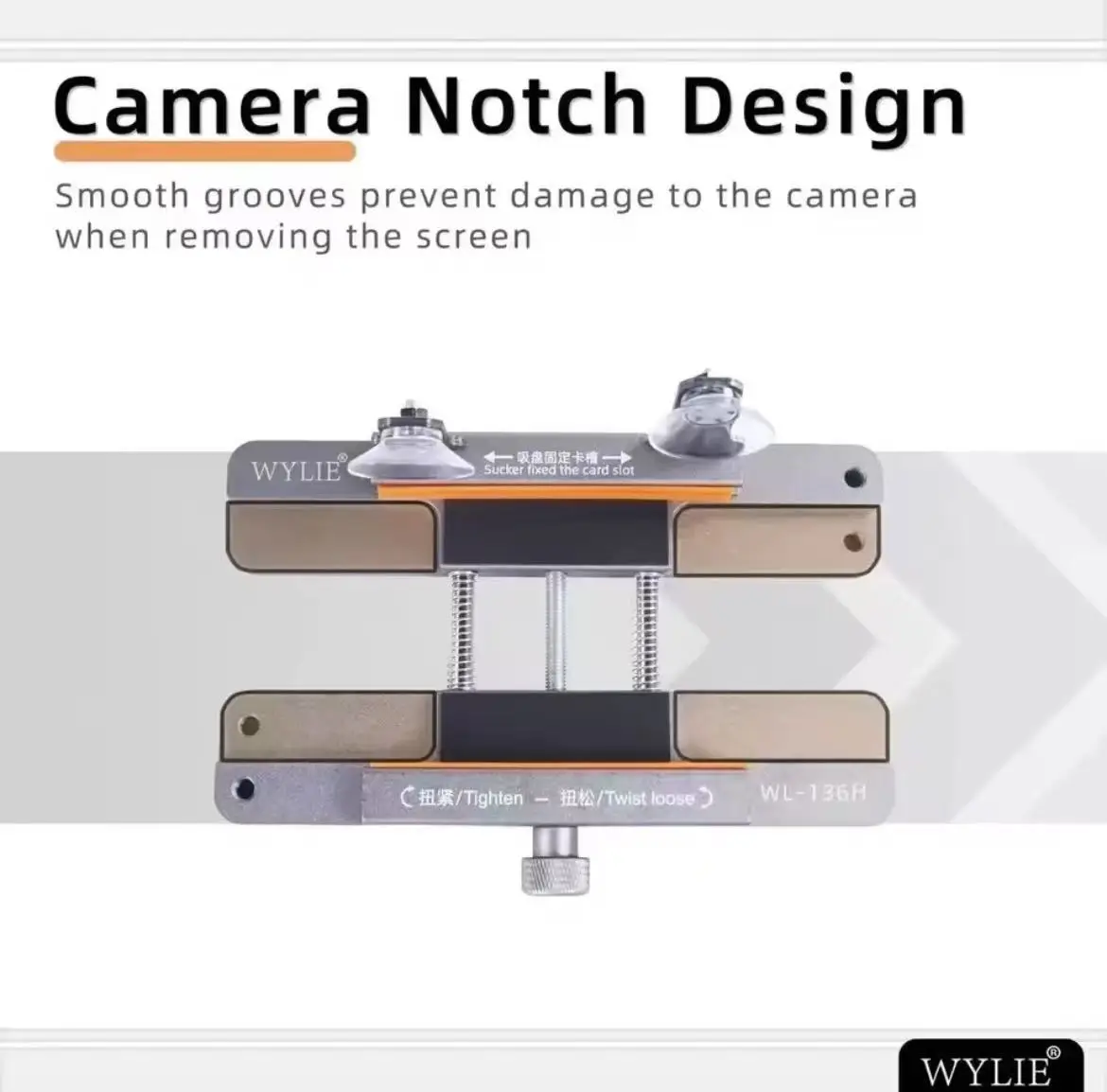 WYLIE WL-136H  Universal Clamp Fixture Mobile Phone Opener Rear Back Cover Motherboard Battery Repair Clamp Fixed Metal Clamping