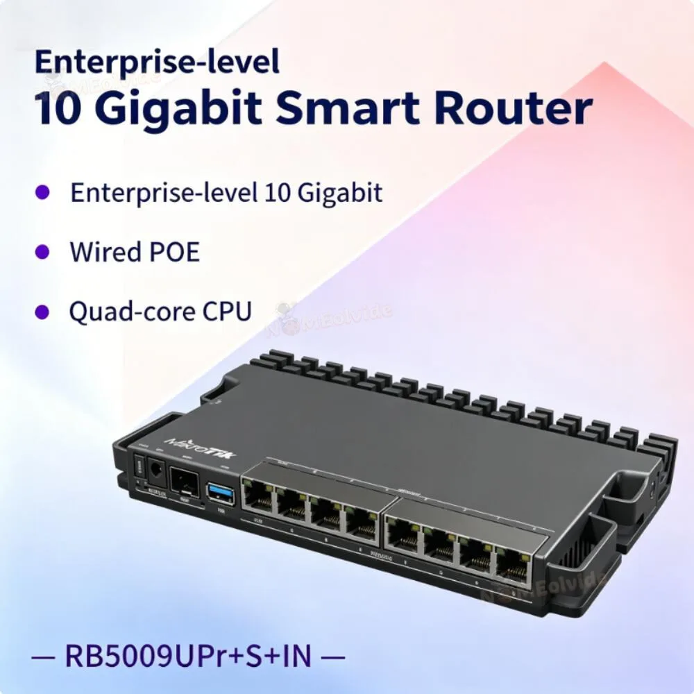 Mikrotik Rb5009ug+s In/rb5009upr+s+in Enterprise-level 10G Smart Wired Routing Home 1 Gigabit 2.5G Gigabit POE Router