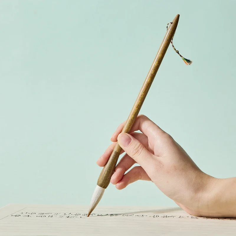Regular Script Weasel Hair Calligraphy Brush Running Script Woolen Hair Brush Pen Professional Chinese Painting Brush Beginners