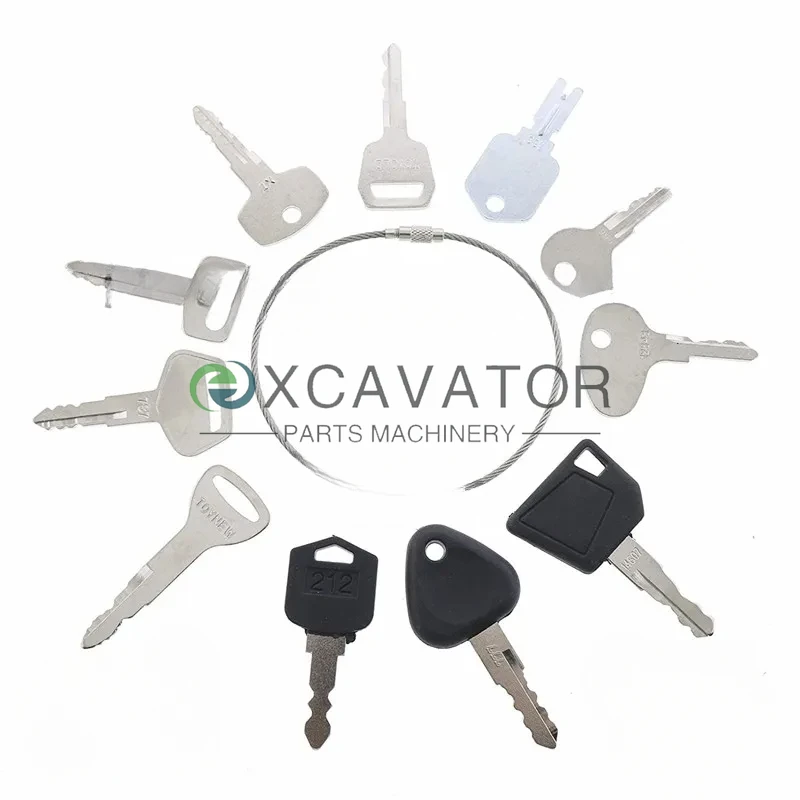 JCB 12343 1A X7 787 p0p 용 Doosan Nissan Hyster 용 Toyota 용 Komatsu 용 Cat Clark 용 Yale 용 11 키 지게차 키 세트