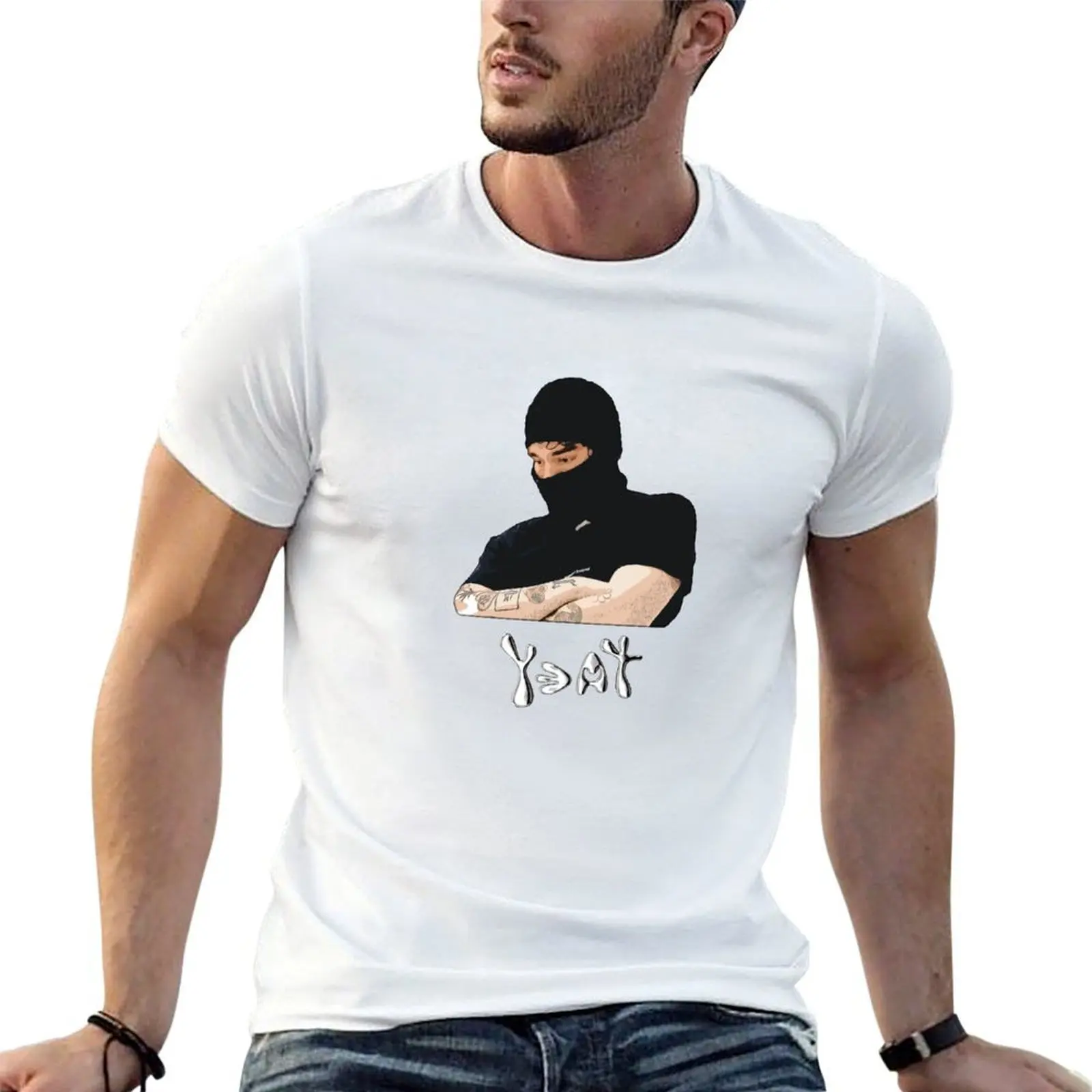 

Yeat Illustration with text T-Shirt t shirts for man pack white t shirt custom print T-Shirt