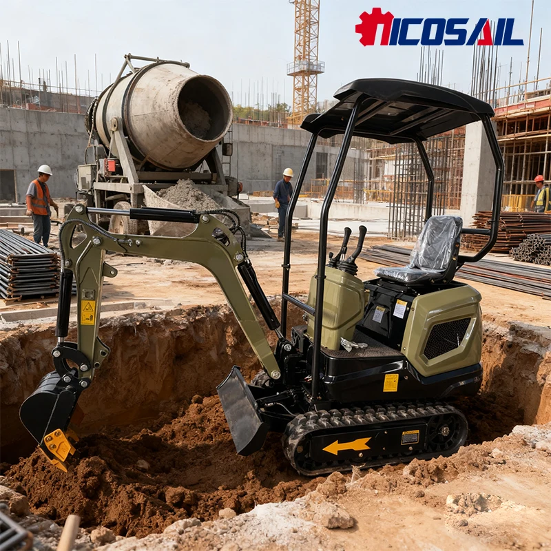 

New Small Excavator 1.2-ton Weight Mini Excavator 4.5m/5m Excavation Depth 2.2m/2.5m Machine Length Purchase with Confidence