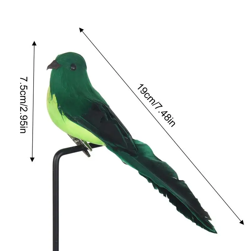 Ornamen burung klip pada ornamen gantung untuk karangan bunga centerpiece DIY kerajinan burung pohon Natal dekorasi