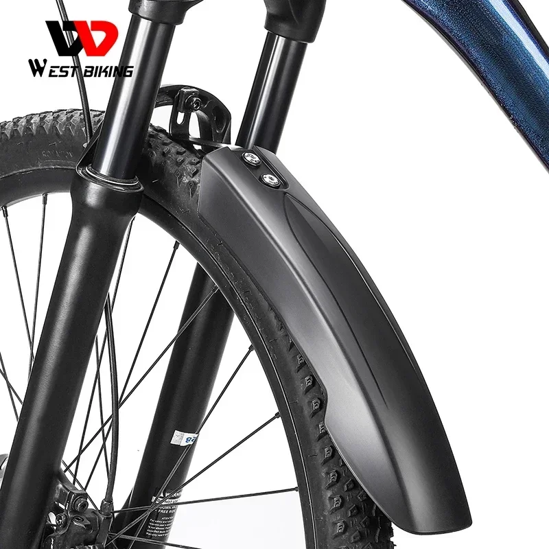 WEST BIKING MTB Wide Mudguard 26/27.5/29 Universal Full Protection Front Rear Fender Set XC Mud Protector Moutain Bike Parts