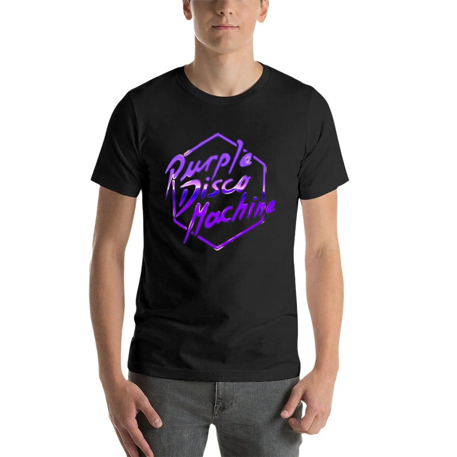 Purple Disco Machine dj Germany T-Shirt customizeds summer clothes mens funny t shirts