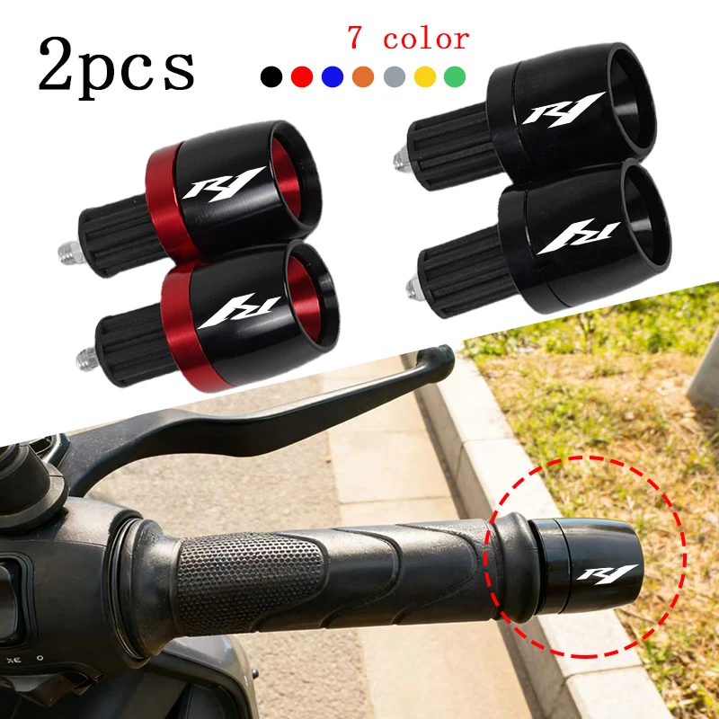 Motorcycle Handlebar Grips Handle Bar Cap End Plugs For Yamaha YZF R1 YZF-R1 2015-2022 2021 R1M 2016-2018