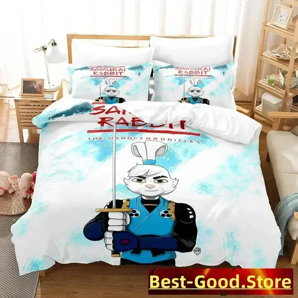 Samurai Rabbit Bedding Set Single Twin Full Queen King Size Bed Set Adult Kid Bedroom Duvetcover Sets Anime parure de lit Bed - view 5