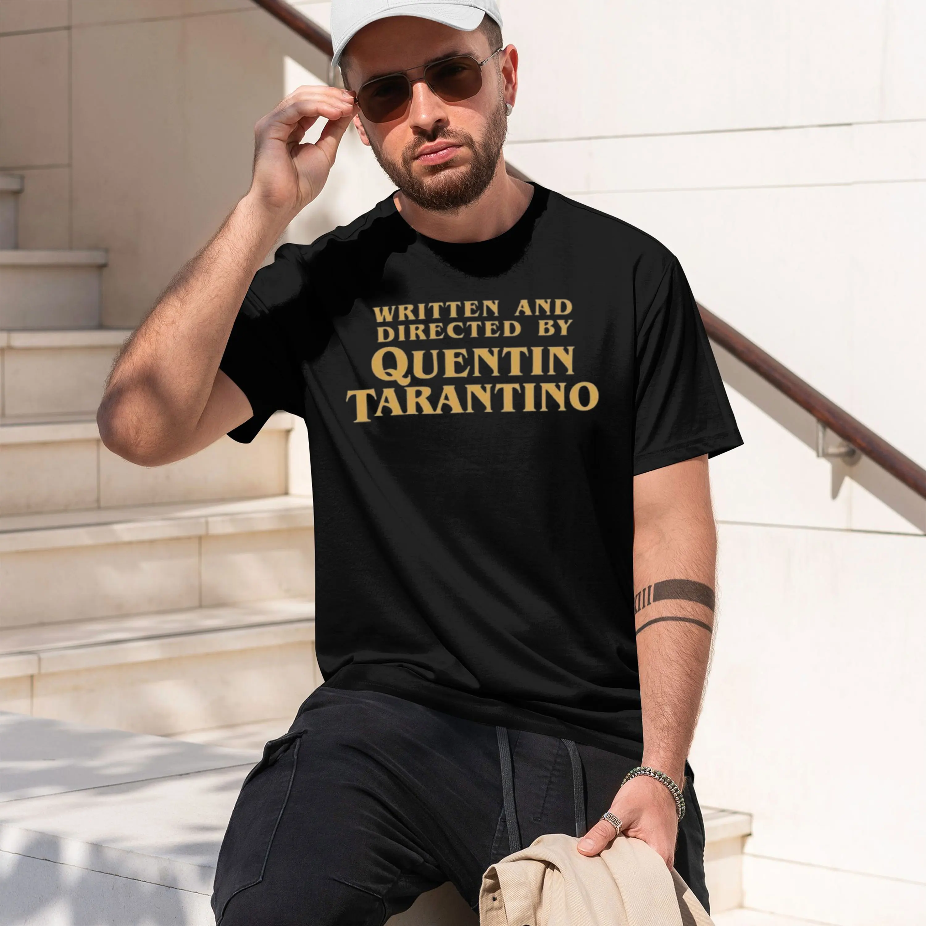 written-and-directed-by-quentin-tarantino-men's-crew-neck-t-shirt-2026-new-model-men’s-short-sleeve-classic-casual-multiple-colo