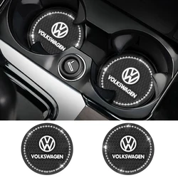 Car Coaster Water Cup Bottle Holder Diamond Rubber Non-Slip Pads Mat For Volkswagen VW Golf Polo Tiguan Jetta Touran Passat Bora