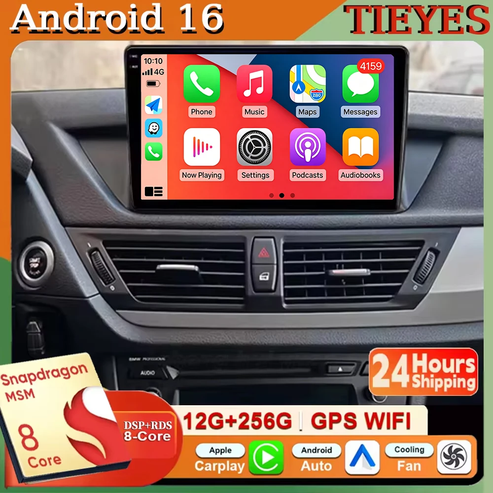 

Android 16 Carplay&Auto Car Radio Navigation Multimedia Stereo Player QLED GPS For BMW X1 E84 2009- 2012