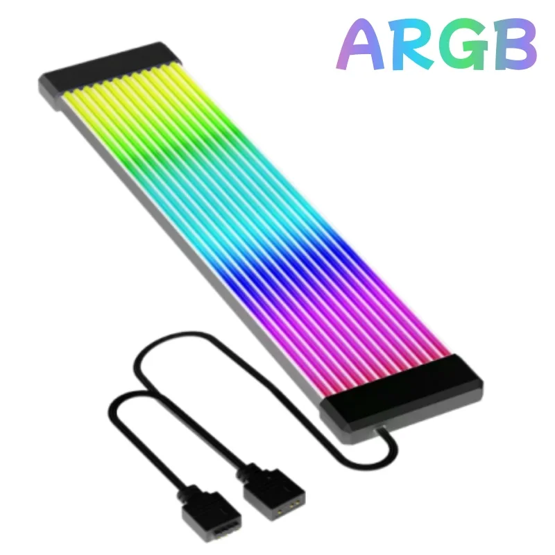 Synchronized Neon Line ARGB 8P/24Pin RGB Lighting Strip for Motherboard Computer Case Decorative Colorful Illumination
