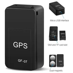 GF07 Magnetic Car Tracker, Posicionador GPS, Rastreamento em Tempo Real, Adsorção Magnética, Mini Localizador, Inserções SIM, Message Pets, Anti-Lost