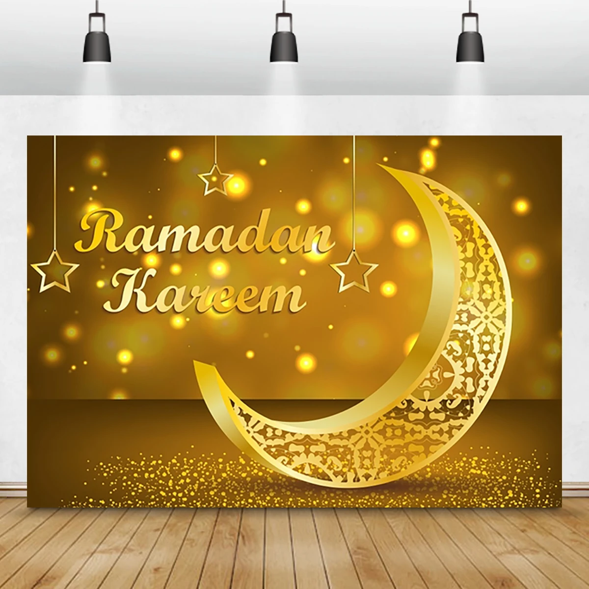 Islam Eid Mubarak Photography Backdrops Ramadan Moon Baby Portrait Party Decor Photographic Background Photophone Photo Studio