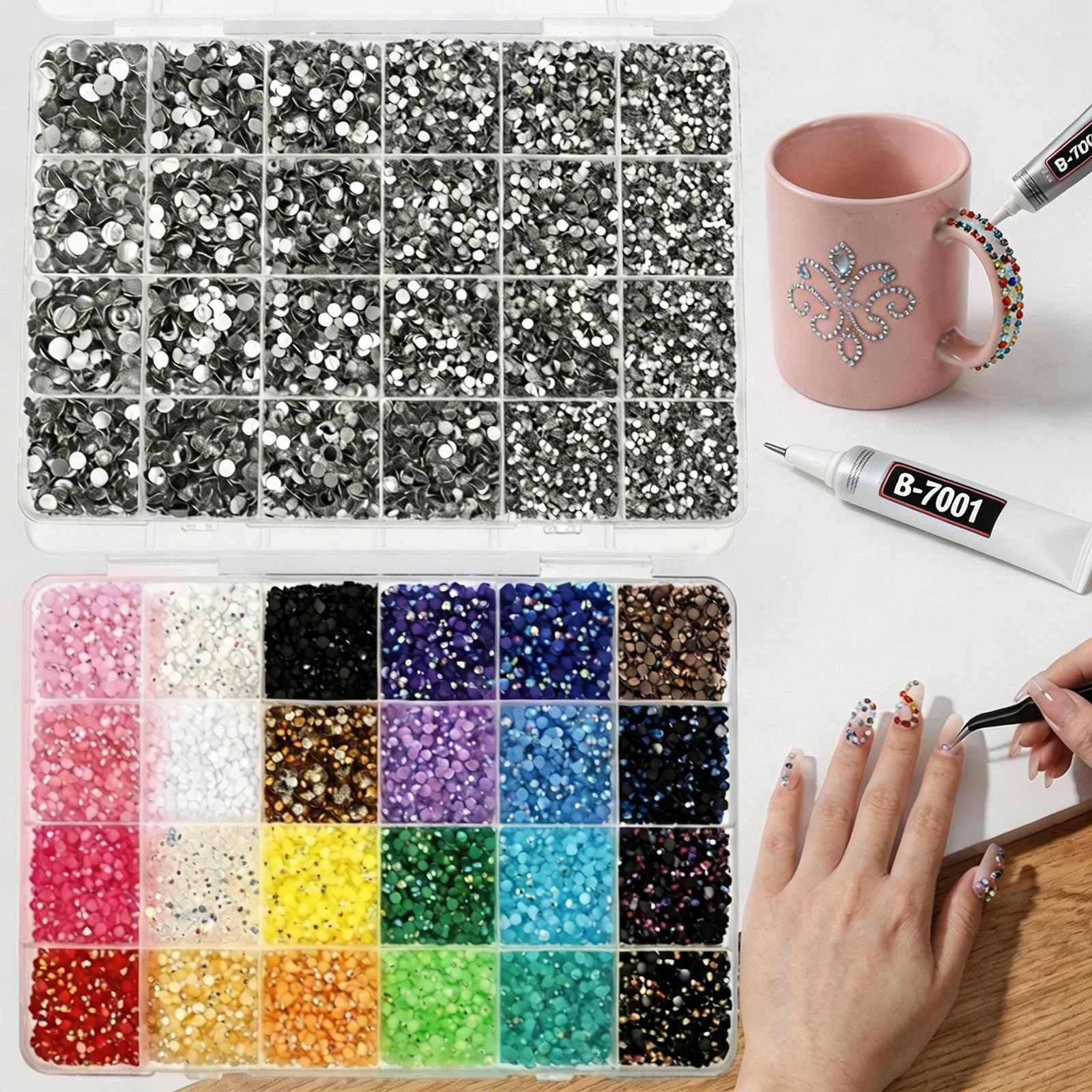 

Resin Jelly Rhinestones Mixed Color Jelly Rhinestone Set DIY Clothing Nail Drill Phone Drill Glasses Drill Hat Drill DIY Crafts