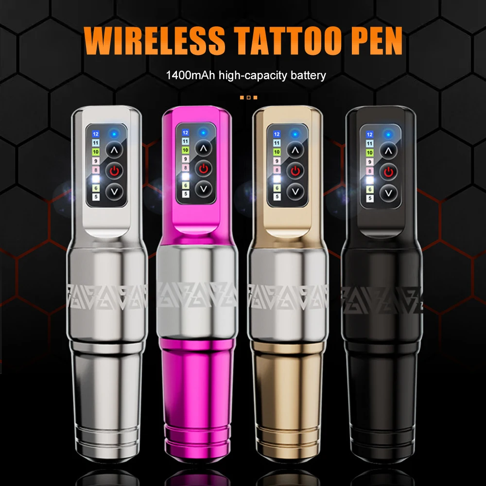 NEW Wireless Tattoo Machine 1400mAh Battery Rotary Cartridge Tattoo Pen Tattoo Gun for Professional Tattoo Artists and Beginners