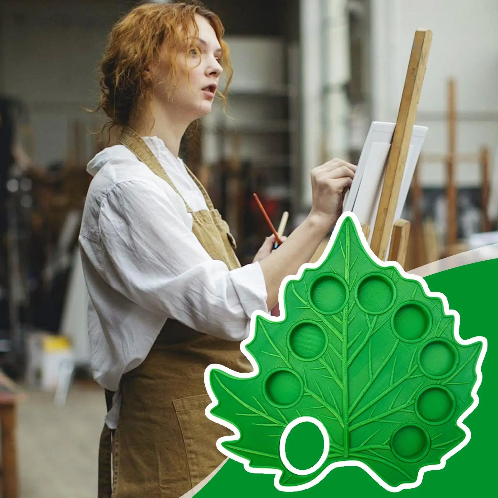 Акварельная палитра Съемная акварельная палитра для гуаши Маленький съемный лоток для смешивания Креативная роспись в форме растений