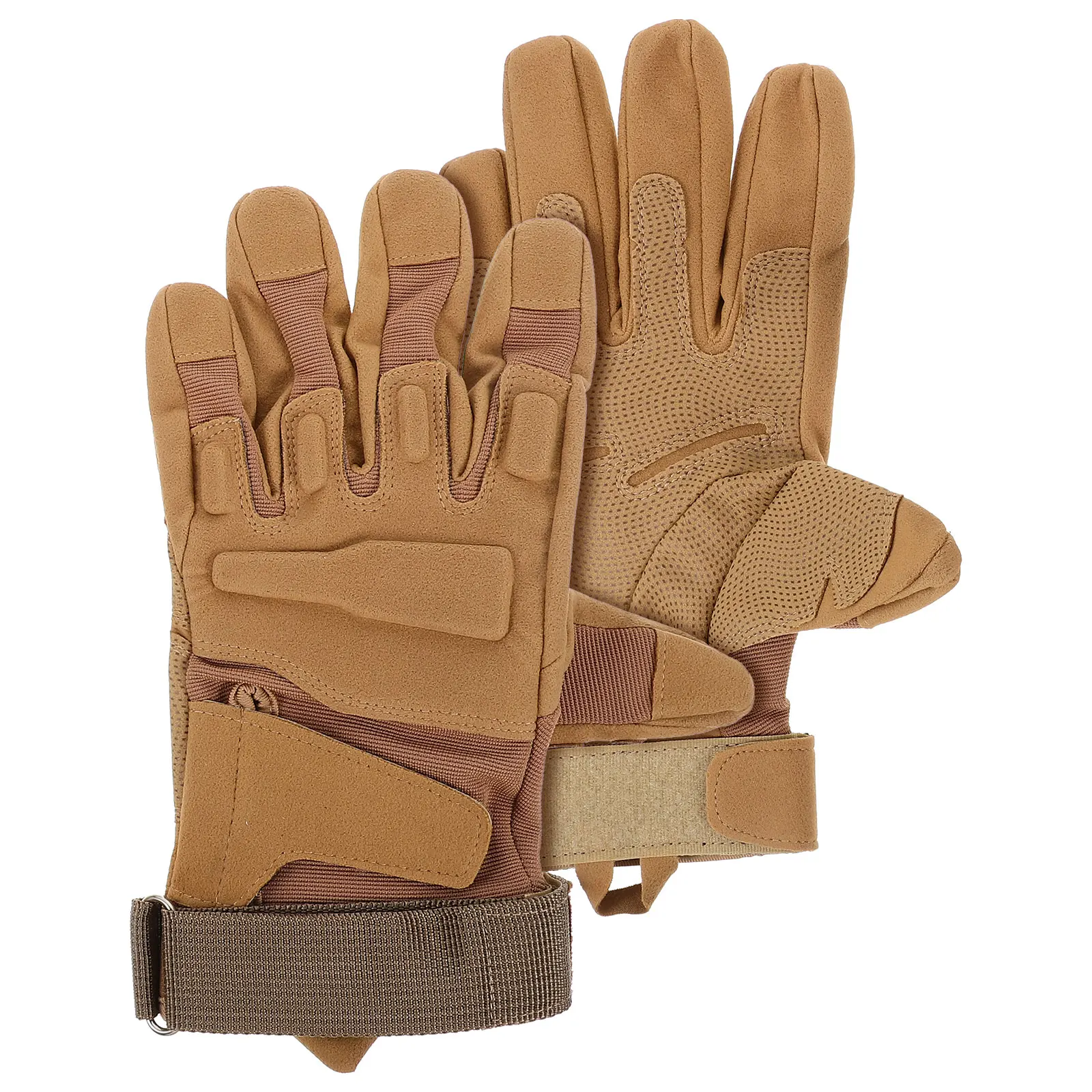 

1 Pair Antiskid Cycling Gloves Full Finger Protective Outdoor Gloves For Riding Hiking Skateboarding Sand Color Xl