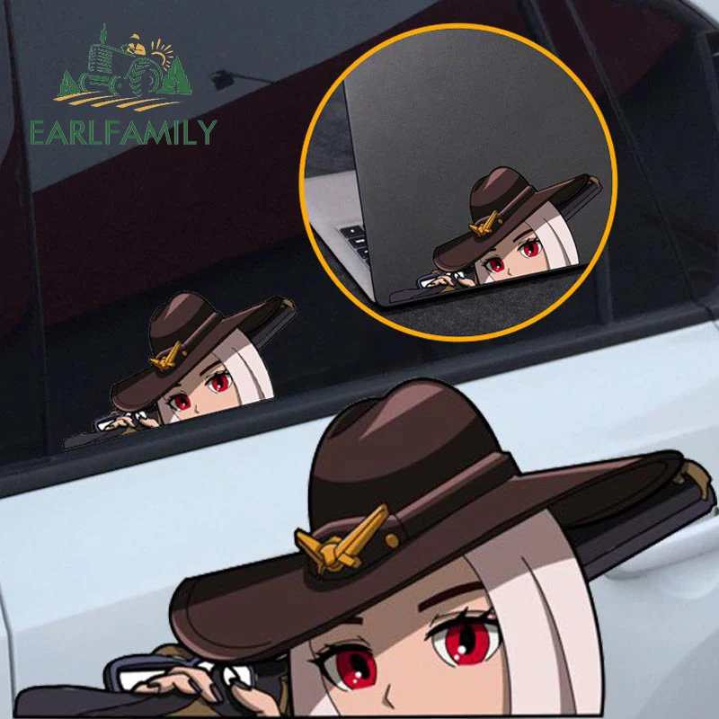 

EARLFAMILY 13 см для Overwatch Ashe Автомобильная Наклейка Автомобильные аксессуары креативная наклейка кондиционер виниловый персональный декор для багажника