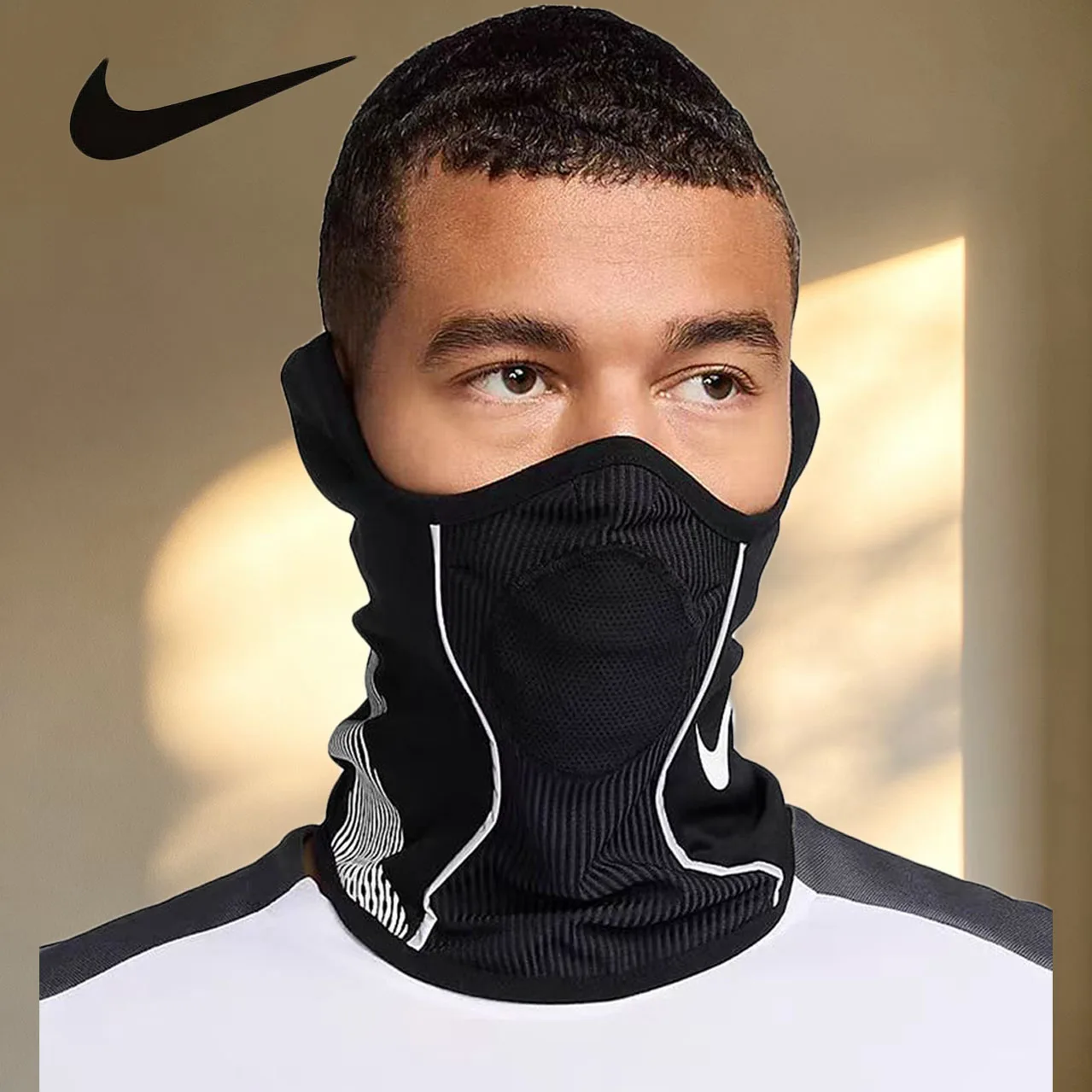 

Nike Men's Running Soccer Training Cycling Neck Warmer Ear-Covering Face Mask HF0784-010