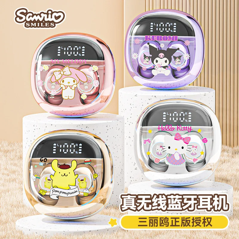 Sanrio Authorized 5.4 Chip Wireless Bluetooth Earphones With High Quality, Sports, Long Range, Half In Ear Design