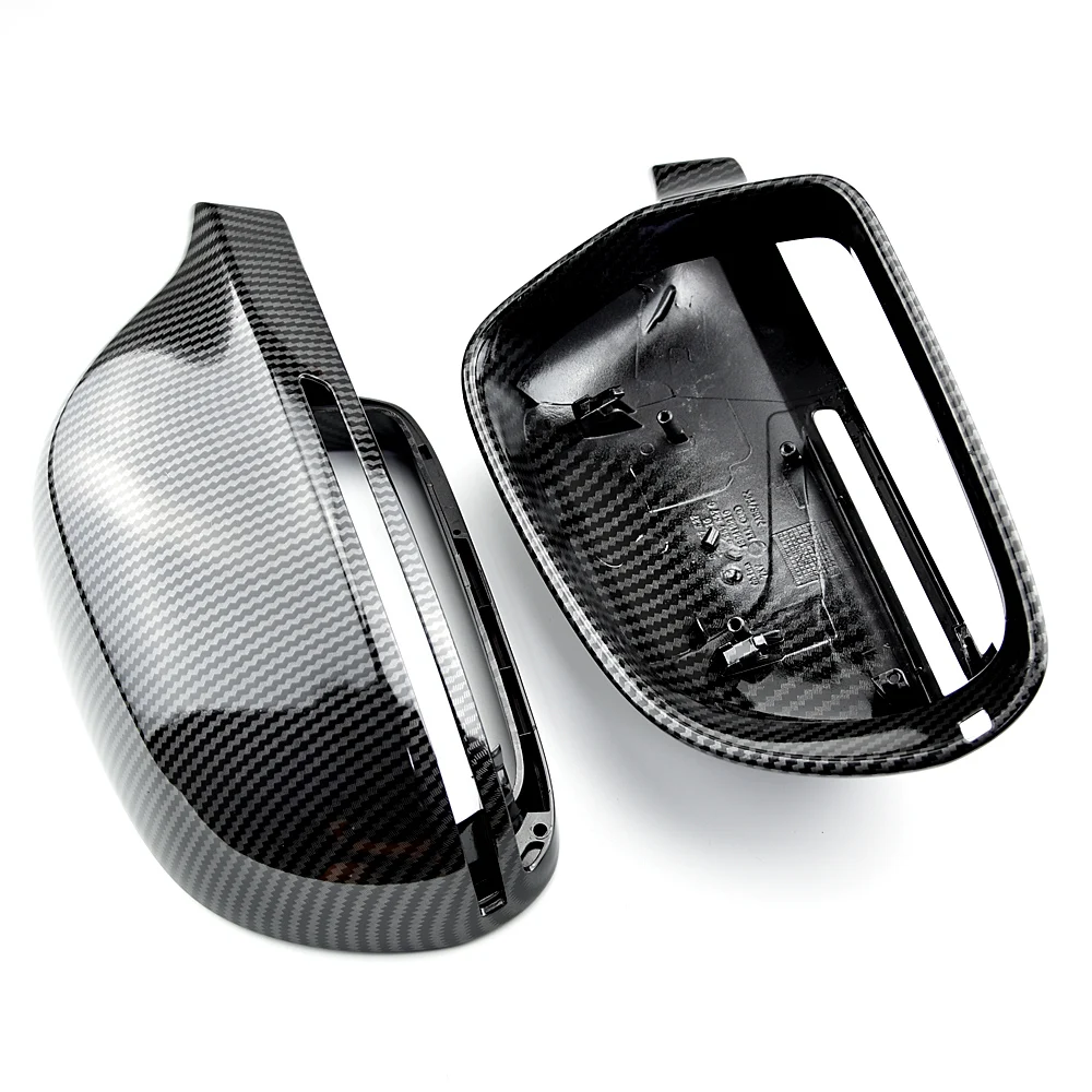 Real Carbon Fiber Mirror Cover For Audi A3 A4 S5 B8 A5 A6L RS6 A8L S8 RS3 Q3 Car Exterior Rear View Caps Rearview Shells Add On