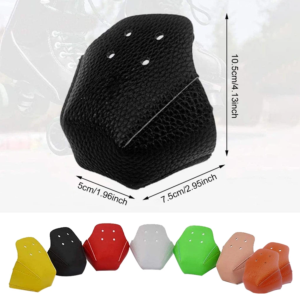 1 Pair Skates Roller Anti-friction Feet Toe Cap Guard Leather Skating Cover Protectors for Outdoor Sports Training