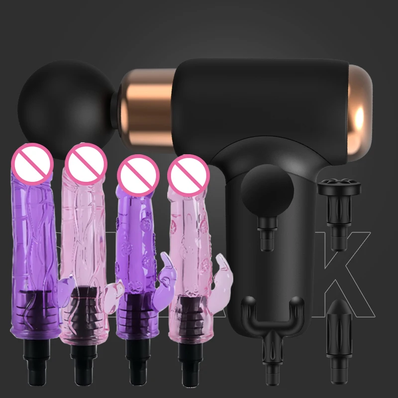 Adult Mini Fascia Gun Female Privacy Massage Vibrator 6 Speed Levels 5 Heads