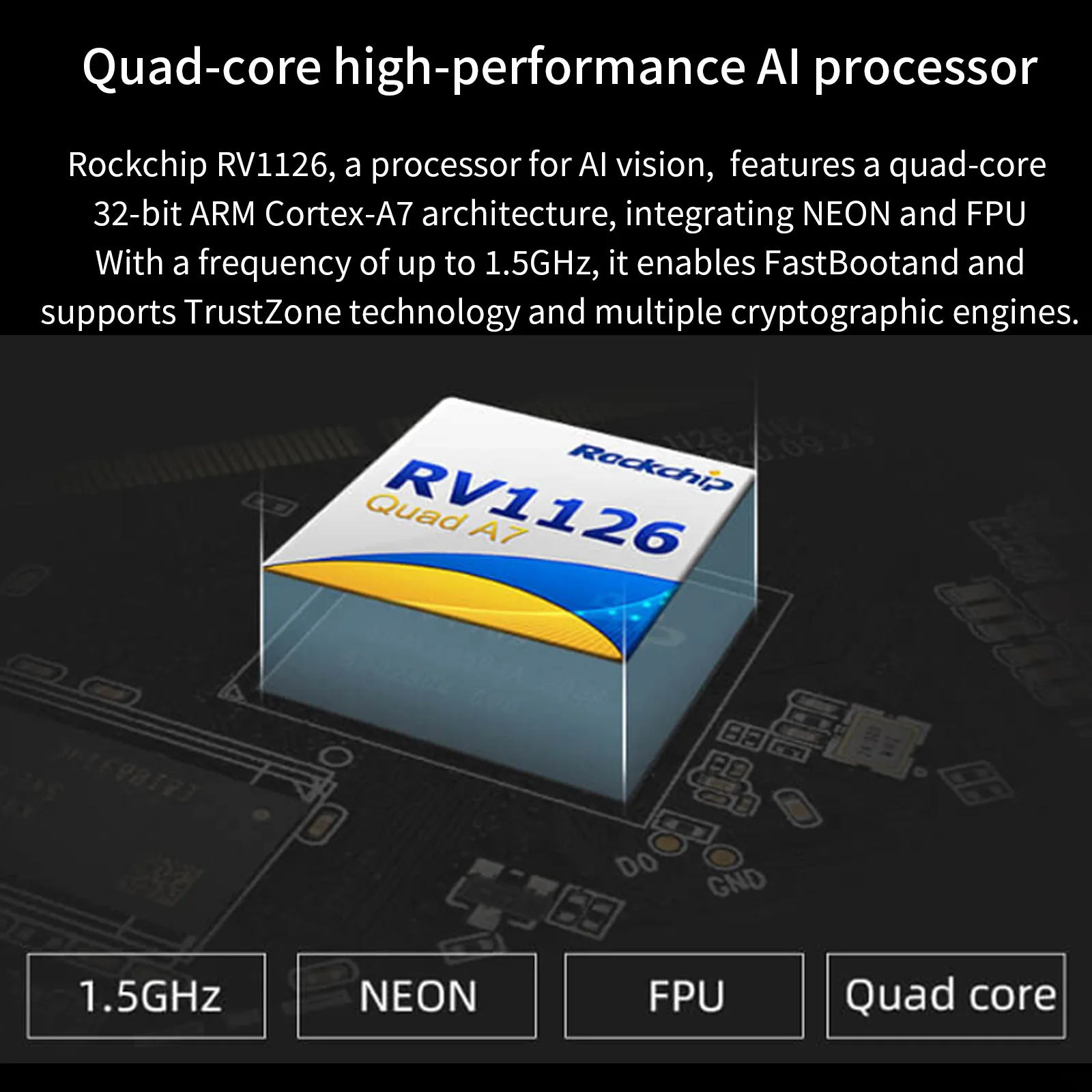 Firefly AIO-1126JD4 Core-1126-JD4 High-Performance AI Vision Mainboard Rockchip RV1126 Quad-Core ARM Cortex-A55 Processor