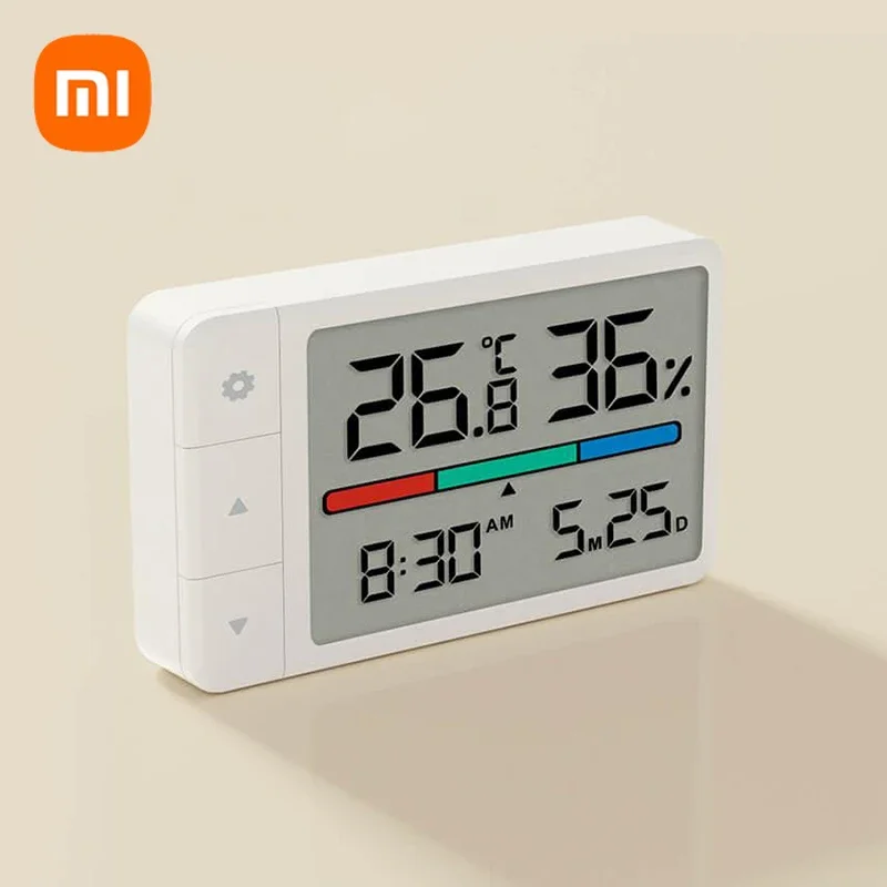 

Xiaomi MiaoMiaoCe HD Digital Thermometer Hygrometer Clock Weather Station Stand Hang Design MHO-C306