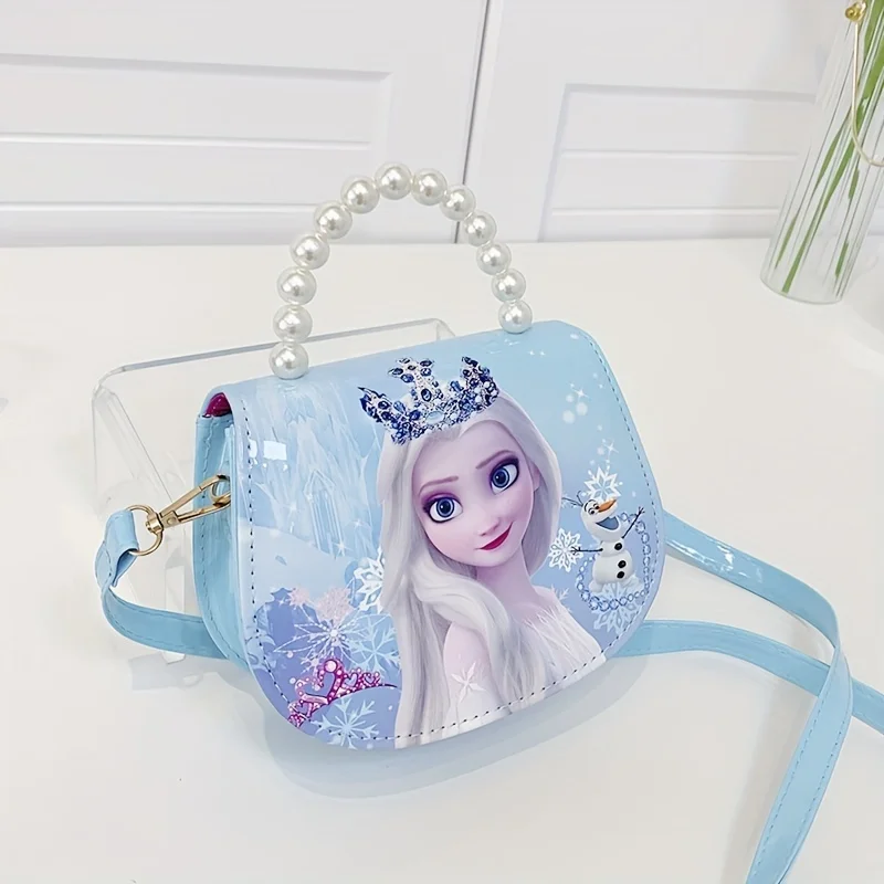 Disney Kindergarten Girl Frozen Princess Shoulder Bag Children Cartoon Elsa Handbags Travel Crossbody Bag