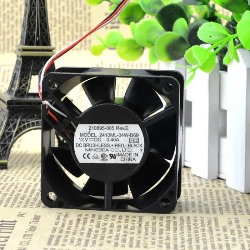 2410ML-04W-B69 12V 0.40A 6025 Three-Wire Industrial Control Machine Cooling Fan