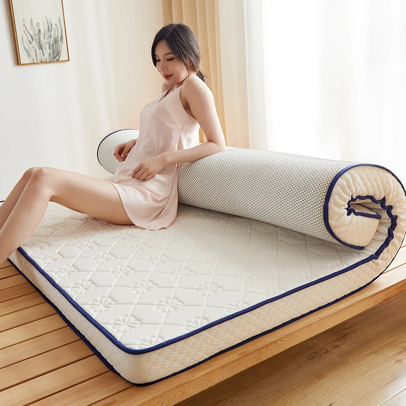 Luxury Thailand latex memory foam mattress latex mattress cushion home thickened tatami mat sponge floor sleeping pad bedroom