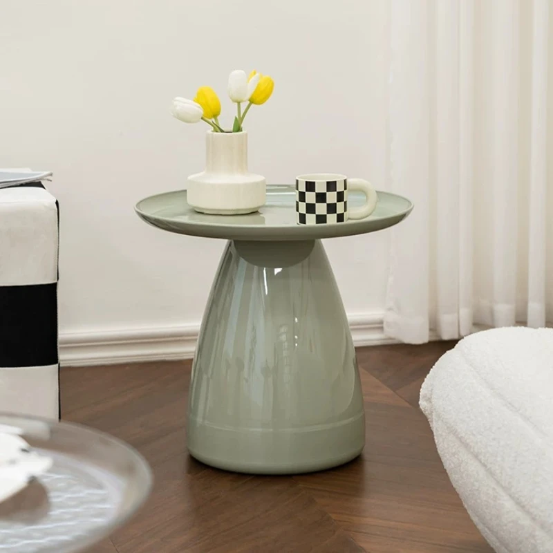 #￥Modern Simple Nordic Round Coffee Tables Sofa Edge Side Table Creative Living Room Small Round Corner End Table Home Furniture