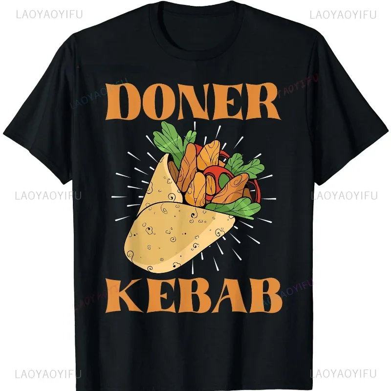 

Mexico Dona Kebab Turkish Kebab Printed T-shirt Man Summer High Quality Cotton Short-sleeved T-shirt Outdoors Camisetas