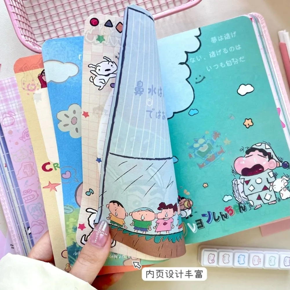 Kawaii Crayon Shin Chan A5 Geschilderd Binnenpagina Notebook Student Leuke Hoge Schoonheid Gedrukt Hand Getrokken Dagboek Meisje Geschenken Speelgoed