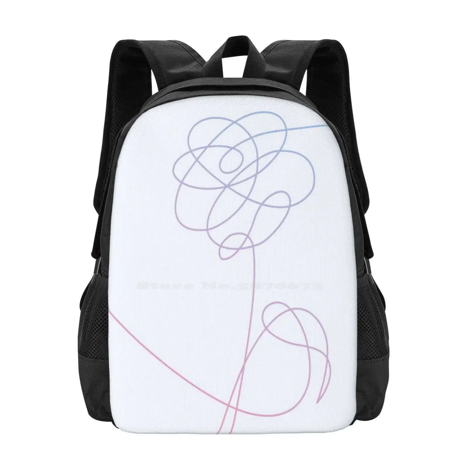 

Love Yourself : Her-O Version Large Capacity School Backpack Laptop Bags Kpop Love Yourself Boys Flower Her Rap Monster
