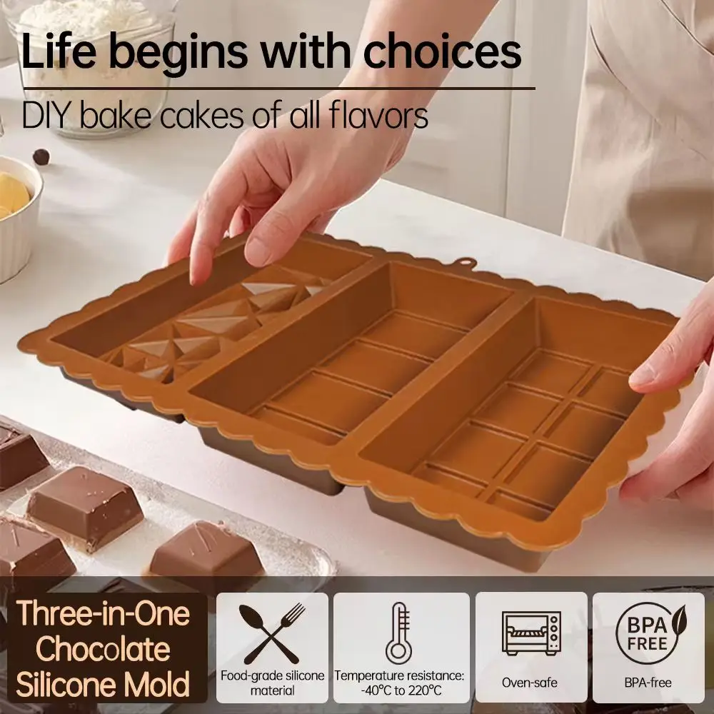 

Silicone Chocolate Mold Set Food Grade Baking Tools for Candy Cake Decor DIY Easy Release Christmas Easter Gift Idea