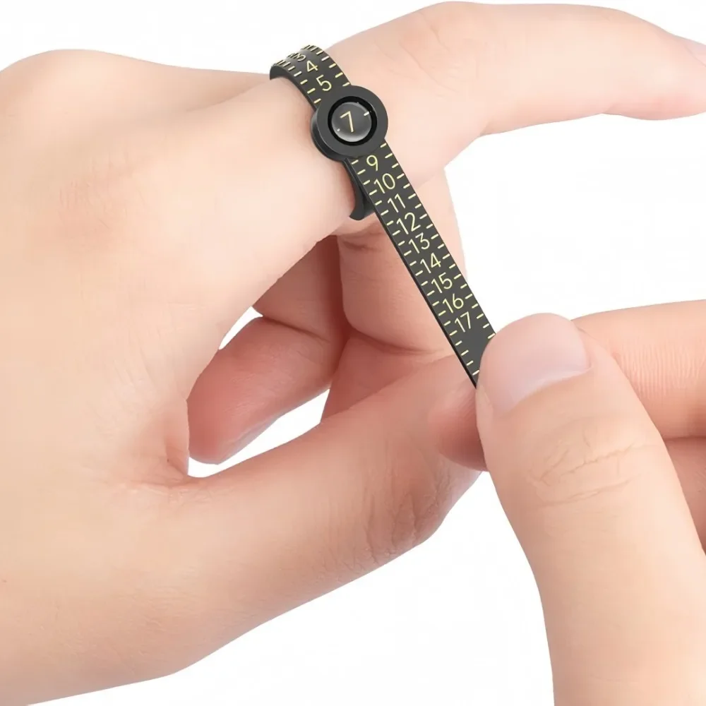 Ring Ruler Measuring Instrument Magnifying Glass Finger Size Screening Coil for Professional Reusable Ring Size Measuring Tool
