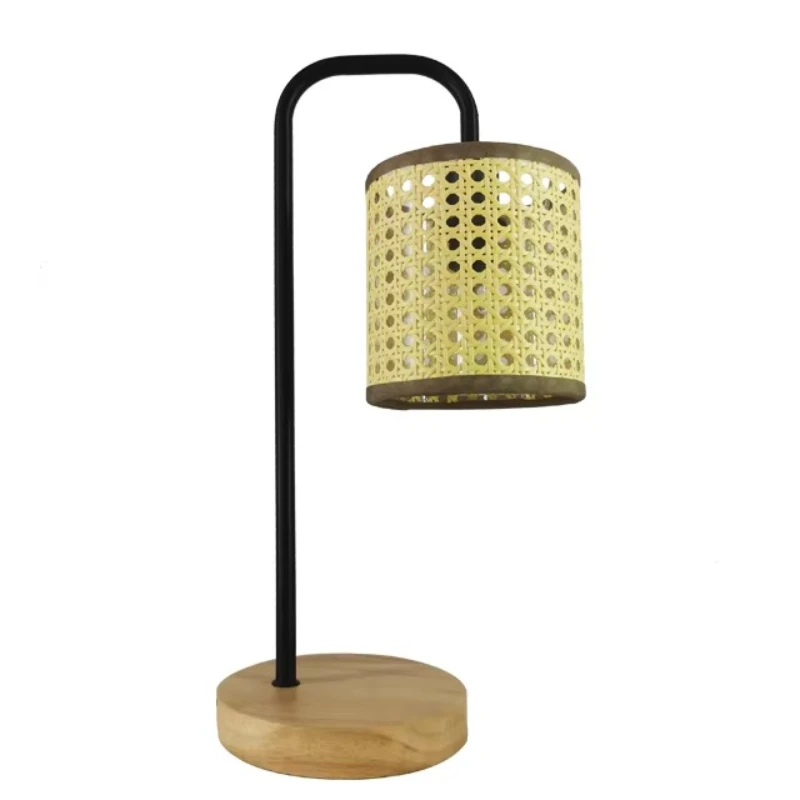 

Modern table lamp Wooden table lamp Bamboo pattern lampshade lighting Hotel lighting