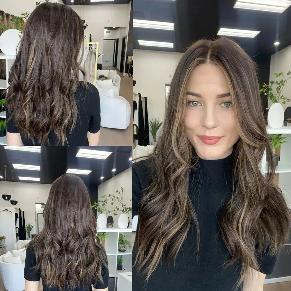 

Средний Коричневый Блондин 13x4 Парик Шнурка Мелирование Микс 5% Парики из смеси человеческих волос Предварительно выщипанная линия волос Для женщин Косплей Ежедневная вечеринка